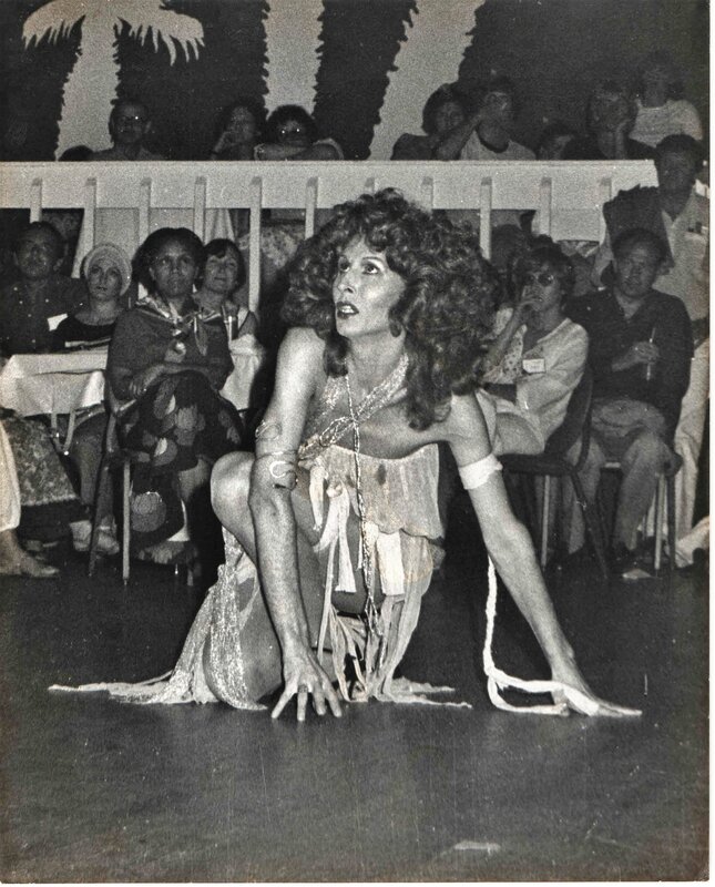 Miss P performing in unknown location.

Images contributed by the estate of the Wegman Family