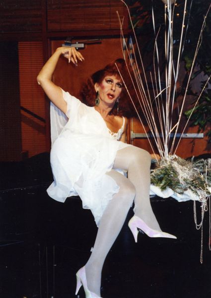 Miss P leaning on top of a piano in a white party during late 1980's- 90's. From Paul Wegman's personal collection.

For all other purposes please email: floridalgbtqmuseum@gmail.com