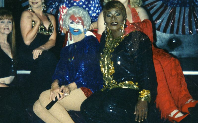 Miss P, Darcel Stevens, Sierrah Foxx (Red outfit), Tiffany McCray (next to Miss P) at a Fourth of July show at Parliament House. Image from Paul Wegman's collection.

For all other purposes please email: floridalgbtqmuseum@gmail.com