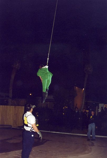 Miss P being brought down by a helicopter at the Parliament House for the millennial celebration (Flying high at the Parliament House: New Years 2000!). Paul Wegman said this aerial entrance by helicopter to bring in the new millennium was the dumbest and scariest stunt he ever participated in.

For all other purposes please email: floridalgbtqmuseum@gmail.com