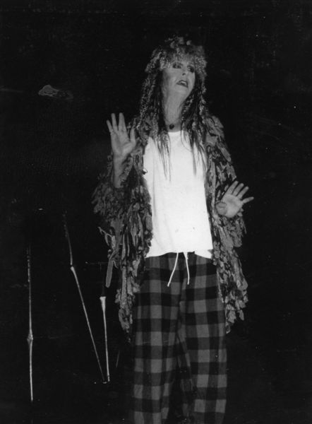 Miss P performing on the Footlight Theatre at Parliament House, Orlando.

Images may be used for educational purposes only.
Image credit: Image courtesy of LGBTQ History Museum of Central Florida.
For all other purposes please email: floridalgbtqmuseum@gmail.com