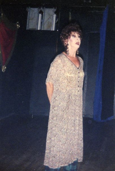 Miss P performing in the Footlight Theatre at Parliament House, Orlando.

Images may be used for educational purposes only.
Image credit: Image courtesy of LGBTQ History Museum of Central Florida.
For all other purposes please email: floridalgbtqmuseum@gmail.com